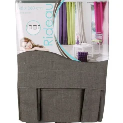 Rideau à pattes uni taupe