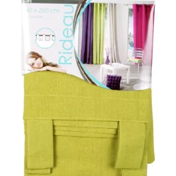 Rideau à pattes uni vert anis