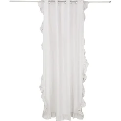 Rideau à volant 140x240cm coton gris