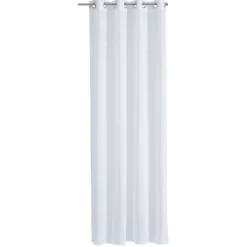 Rideau aspect lin à oeillets