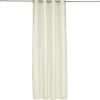 Rideau blanc imprimé feuillage vert lin et polyester 140x240cm