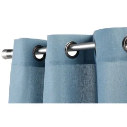 Rideau coton avec piping avec oeillets