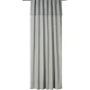 Rideau coton gris avec un drappé L140X240 cm