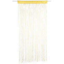 Rideau de fils jaune moutarde