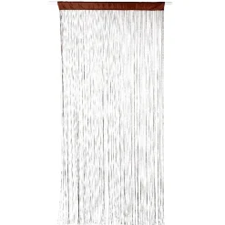 Rideau de fils uni marron