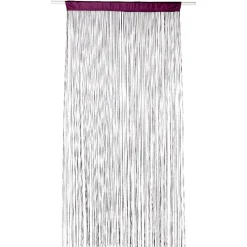 Rideau de fils uni prune