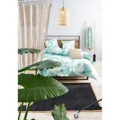 Rideau de porte macramé beige