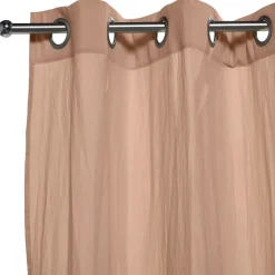 Rideau effet lavé 240x140cm polyester terracotta