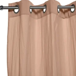Rideau effet lavé 240x140cm polyester terracotta