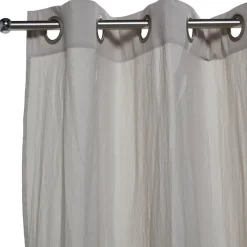 Rideau effet lavé 240x140cm polyester blanc