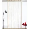 Rideau fils blanc beige argenté