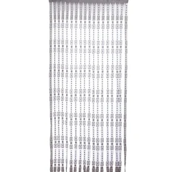 Rideau fils jacquard gris