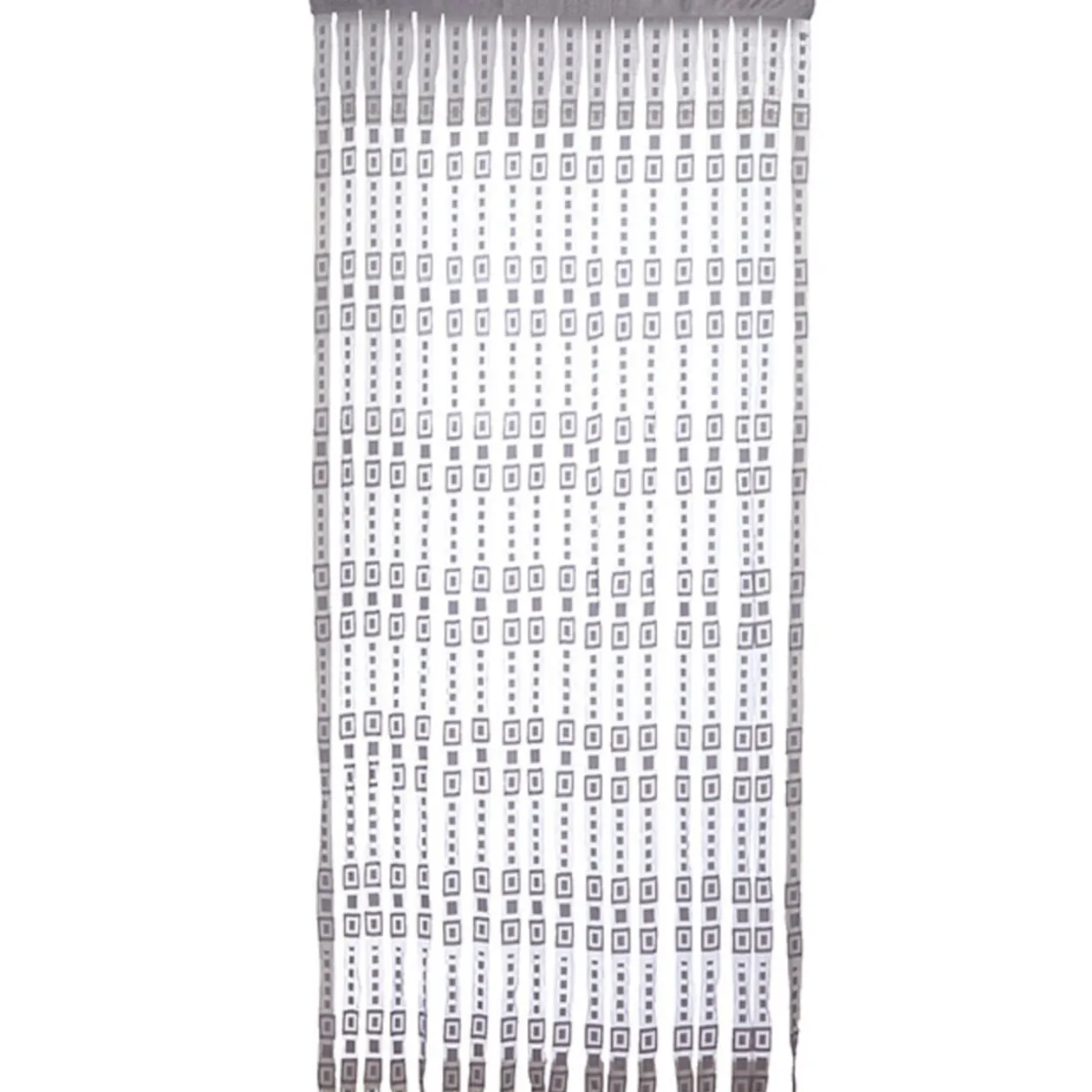 Rideau fils jacquard gris