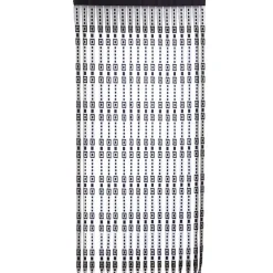 Rideau fils jacquard noir