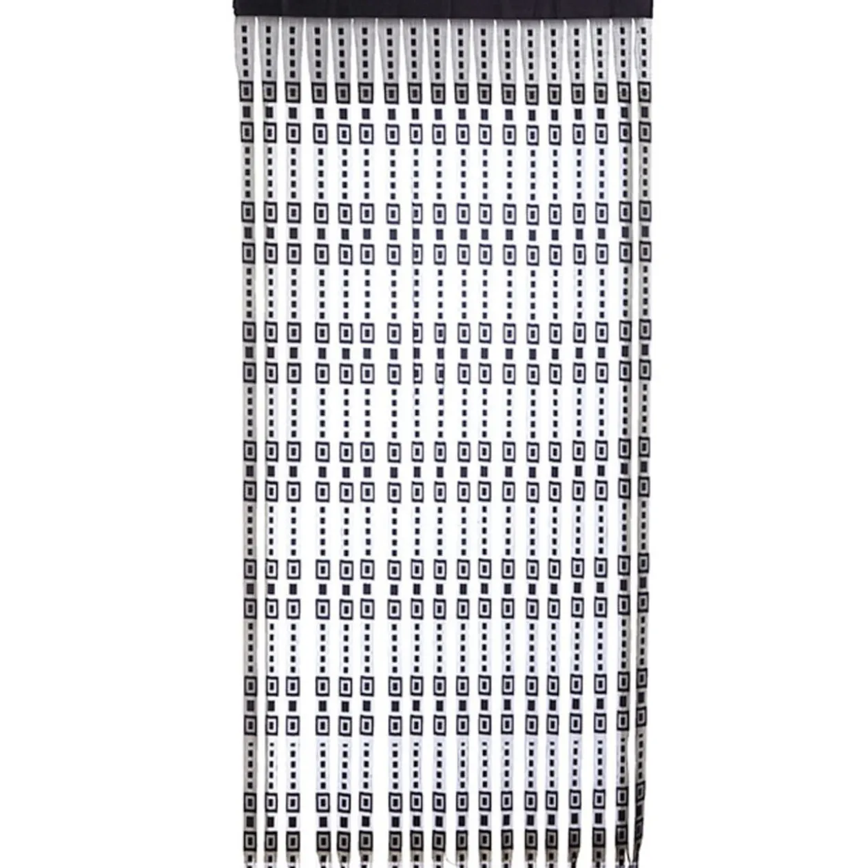 Rideau fils jacquard noir