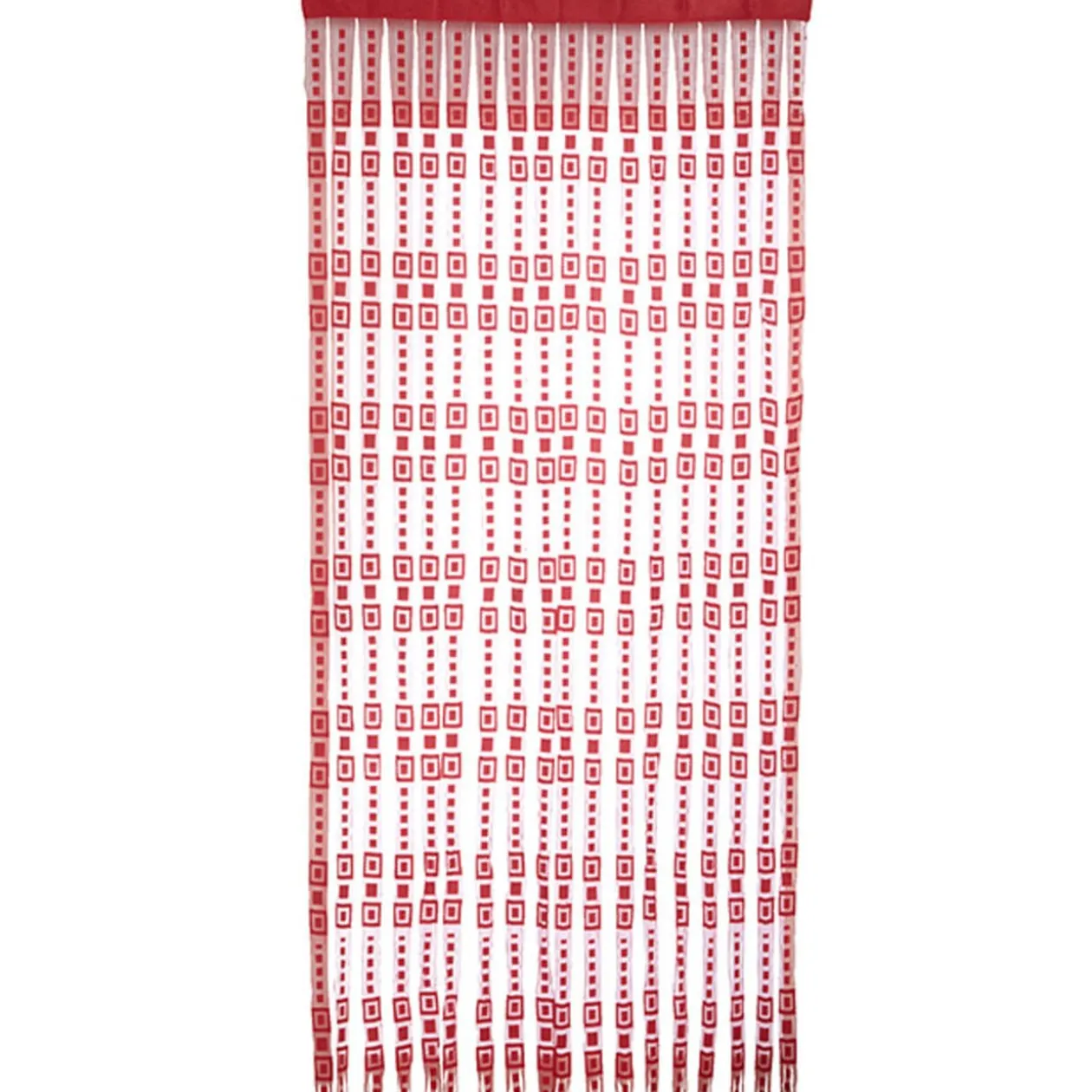 Rideau fils jacquard rouge