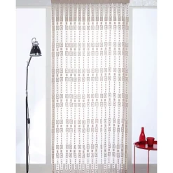 Rideau fils jacquard taupe