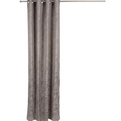 Rideau gris imprimé feuilles 100% polyester 140x240cm