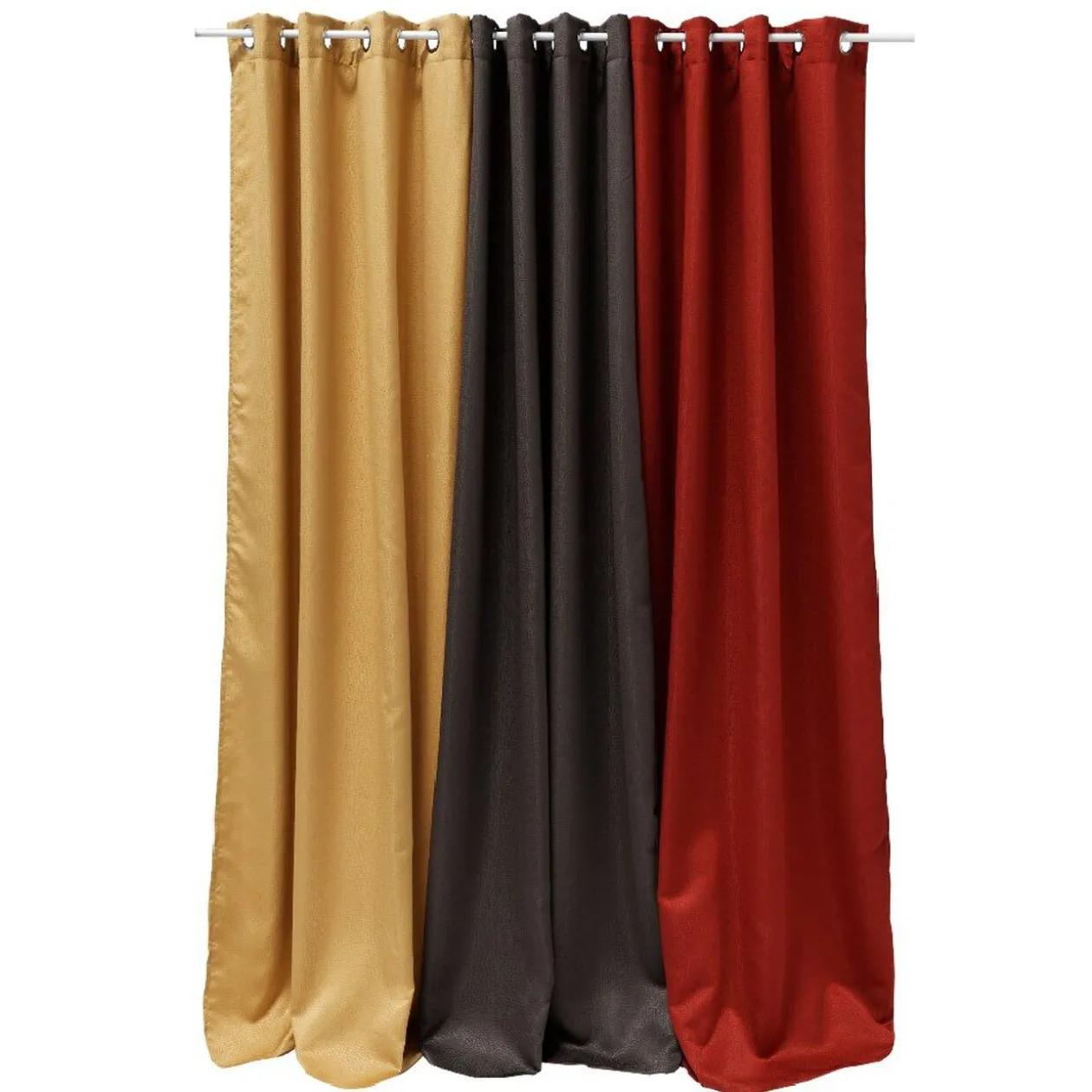 Rideau jacquard à oeillets