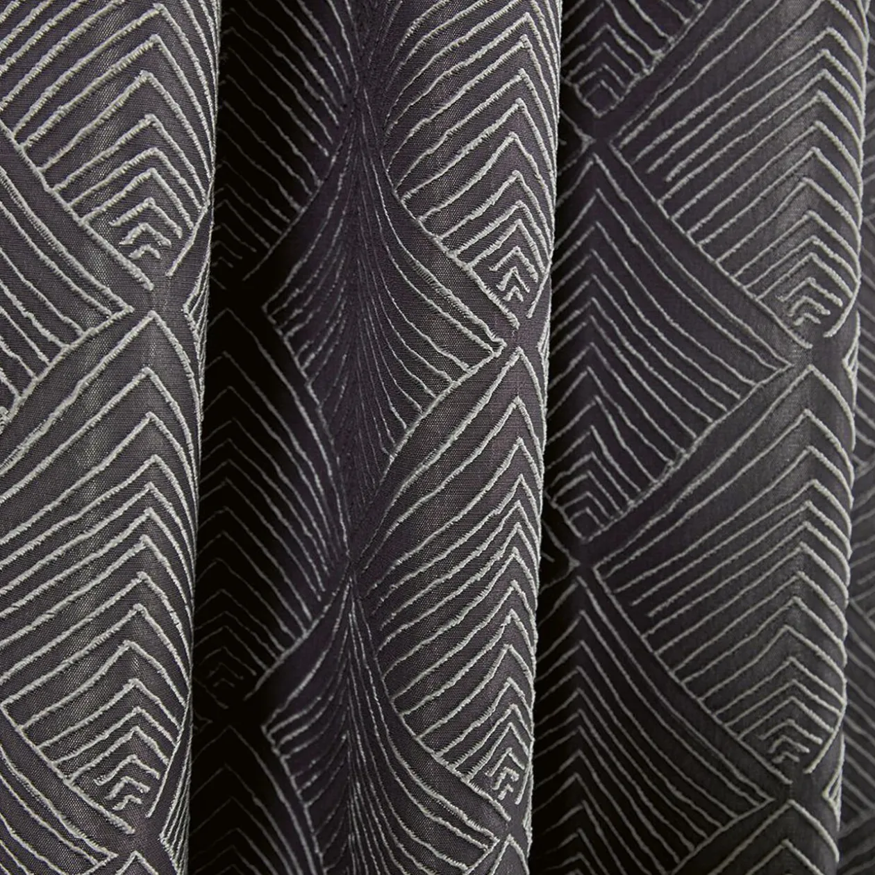 Rideau jacquard à oeillets design plissé 140x240 cm