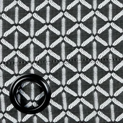 Rideau jacquard noir et blanc