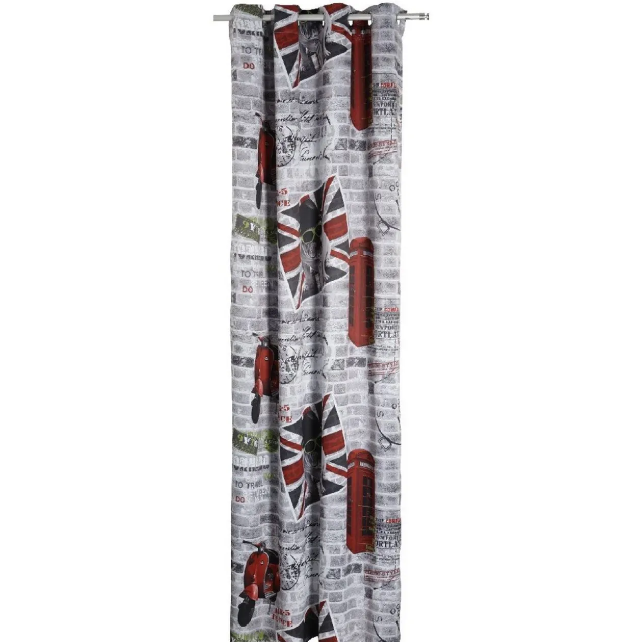 Rideau occultant à oeillets design London United Dog