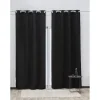 Rideau occultant à oeillets effet cuir noir
