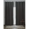 Rideau occultant à oeillets gris design ligne