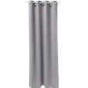 Rideau occultant à oeillets uni gris
