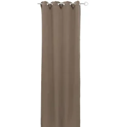 Rideau occultant à oeillets inox uni beige 135x240 cm