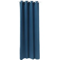 Rideau occultant à oeillets pour porte-fenêtres bleu canard