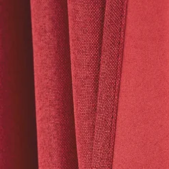 Rideau occultant à oeillets effet lin uni rouge 140x260 cm