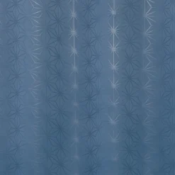 Rideau occultant 8 oeillets bleu pétrole brillant