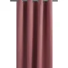 Rideau occultant à oeillets polyester uni rose pâle 135x240 cm