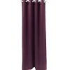 Rideau occultant à oeillets uni violet L135xH240cm