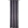 Rideau occultant 8 oeillets gris foncé effet brillant