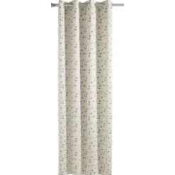 Rideau occultant à oeillets beige phosphorescent 135x240cm