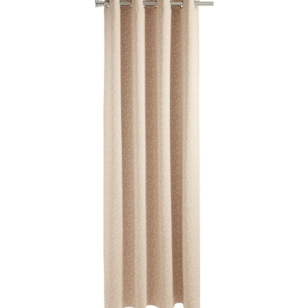 Rideau occultant à oeillets beige phosphorescent 135x240cm