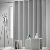Rideau occultant baie vitrée à oeillets uni gris clair