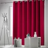 Rideau occultant baie vitrée à oeillets uni rouge
