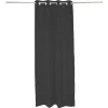 Rideau occultant effet tramé noir 140x240cm
