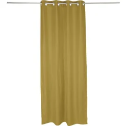 Rideau occultant effet tramé jaune 140x240cm