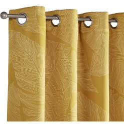 Rideau occultant imprimé feuilles 140x240 cm