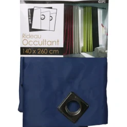 Rideau occultant oeillets bleu