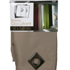 Rideau occultant oeillets beige