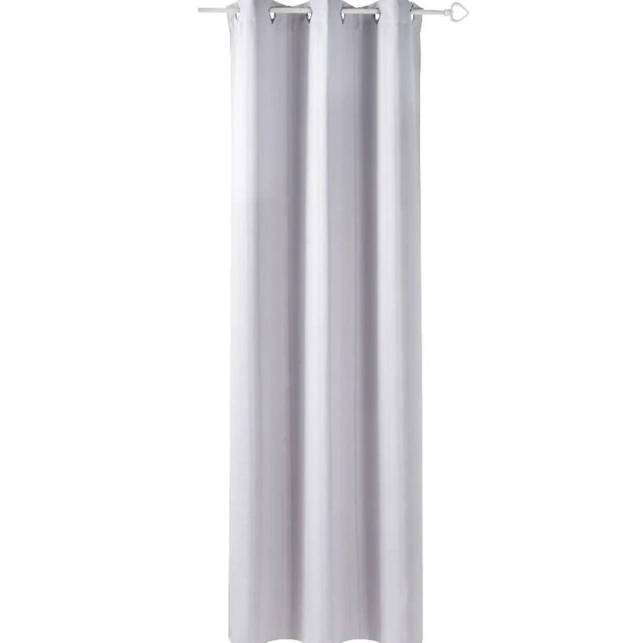 Rideau occultant oeillets carrés jacquard gris perle