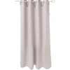 Rideau occultant pour fenêtre polyester uni rose pâle 140x180 cm