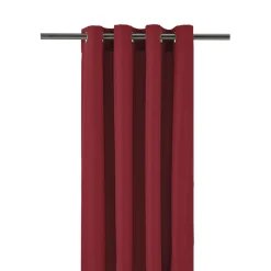 Rideau occultant pour fenêtre polyester uni rouge 140x180 cm