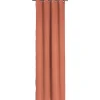 Rideau occultant terracotta à oeillets pour petite fenêtre 140x180cm