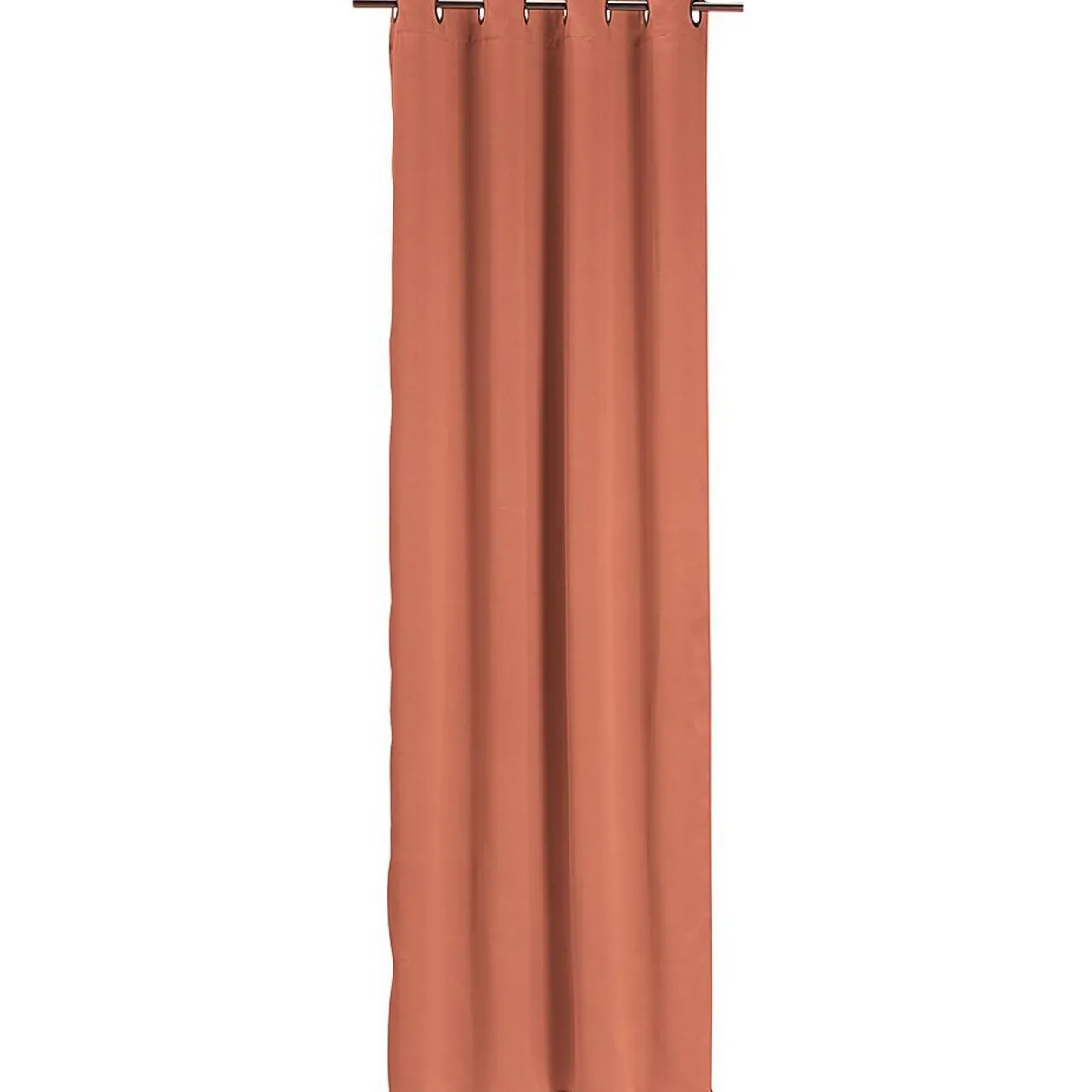 Rideau occultant terracotta à oeillets pour petite fenêtre 140x180cm